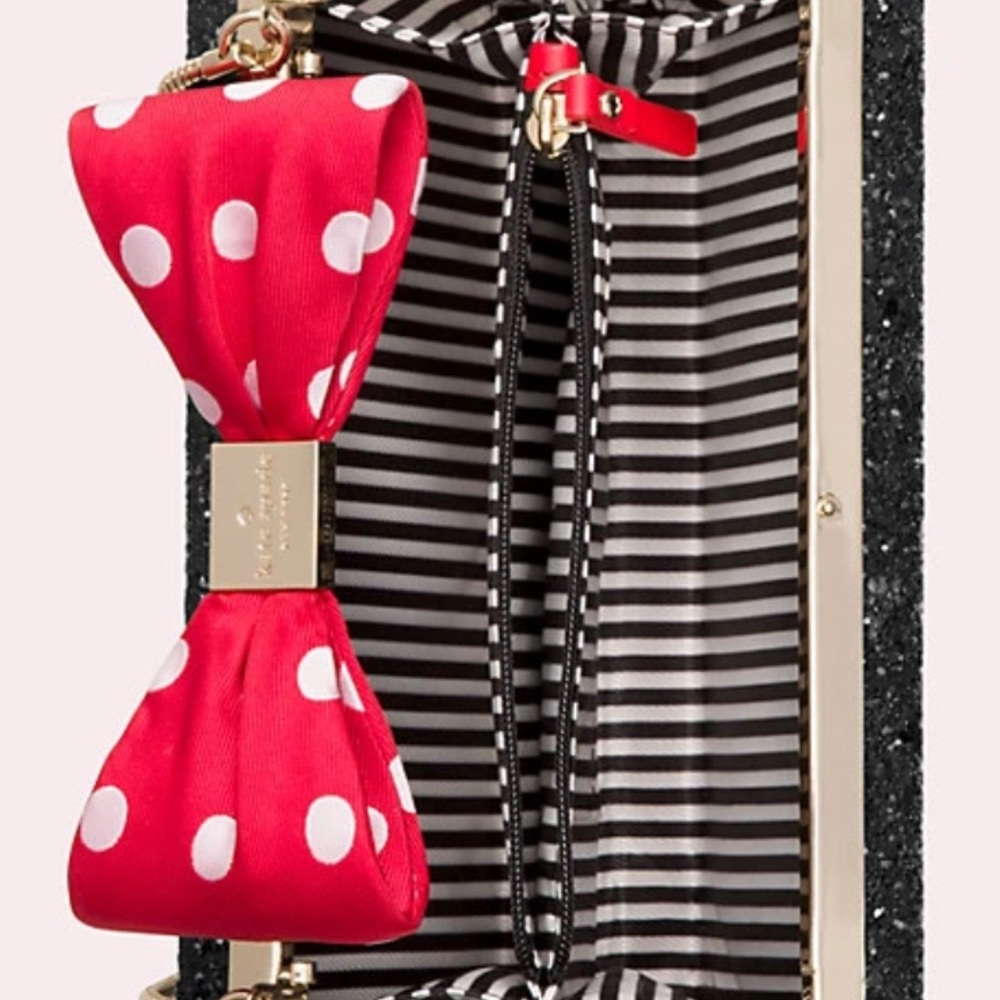 RARE🔥Authentic KATE SPADE Minnie Mousse glitter box Crosby - Picture 8 of 16
